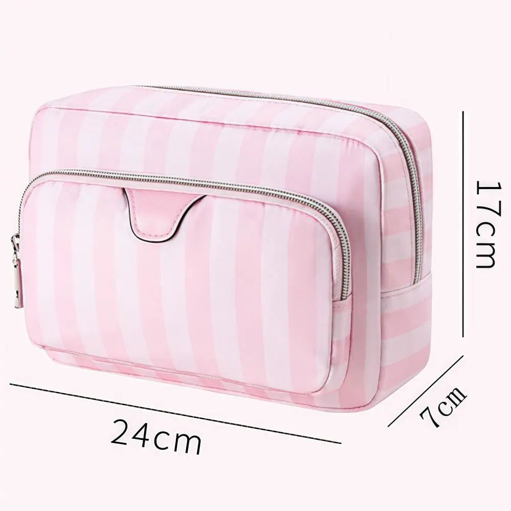 Large Capacity Handheld Makeup Bag Portable Minimalist Style Cosmetic Storage Bag Oxford Cloth Travel Design Wash Bags