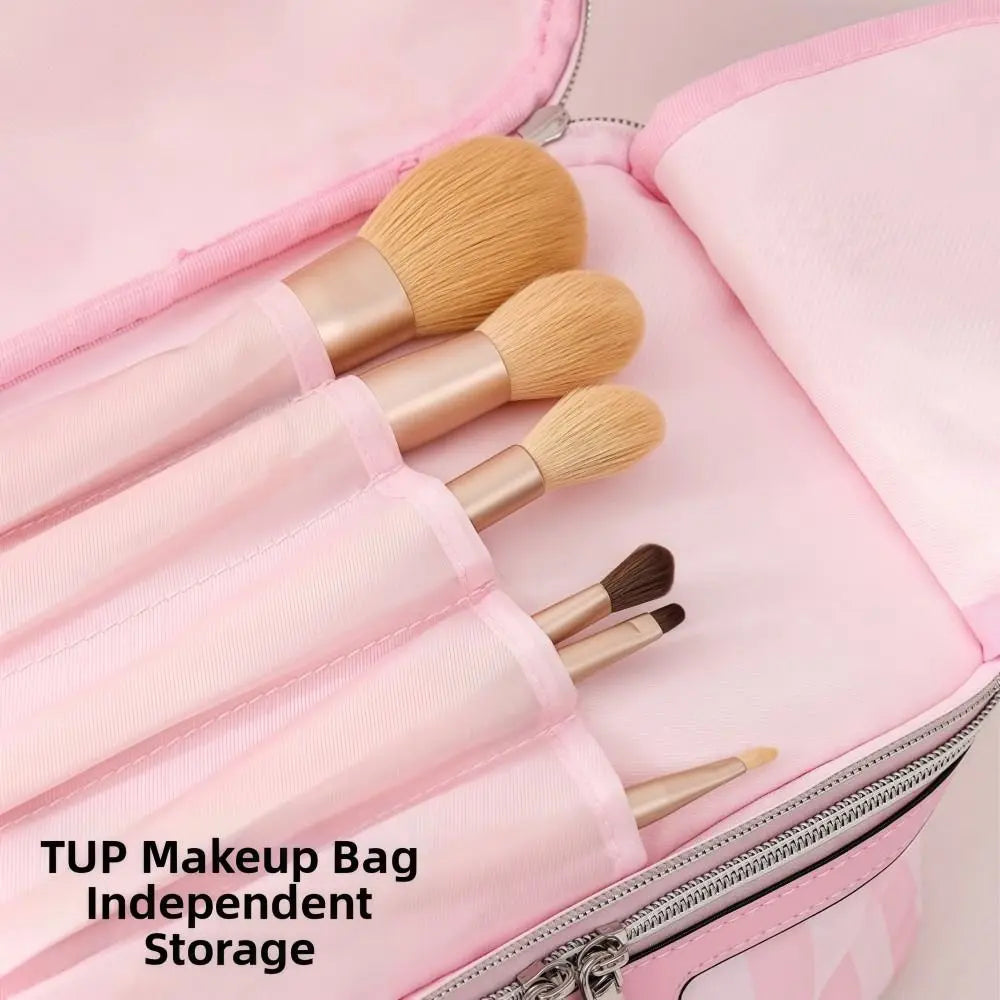 Large Capacity Handheld Makeup Bag Portable Minimalist Style Cosmetic Storage Bag Oxford Cloth Travel Design Wash Bags