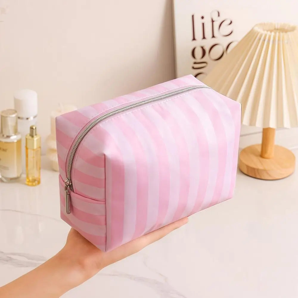 Large Capacity Handheld Makeup Bag Portable Minimalist Style Cosmetic Storage Bag Oxford Cloth Travel Design Wash Bags