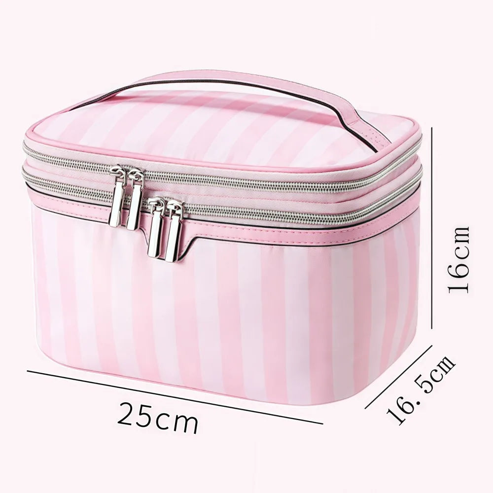 Large Capacity Handheld Makeup Bag Portable Minimalist Style Cosmetic Storage Bag Oxford Cloth Travel Design Wash Bags