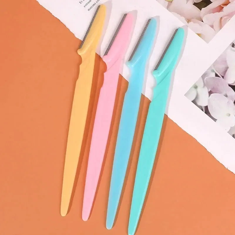 1-10pcs Eyebrow Trimmer Eyebrow Razor Safety Eye Brow Shaping Knife Portable Blades Face Hair Removal Shaver Woman Makeup Tools