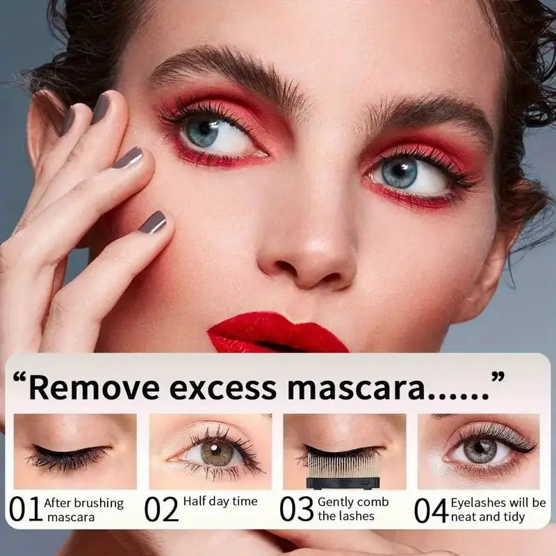 1pc Professional Metal Teeth Separator Black Mascara Eyelash Comb Brush Lash Separator Definer Makeup Tool