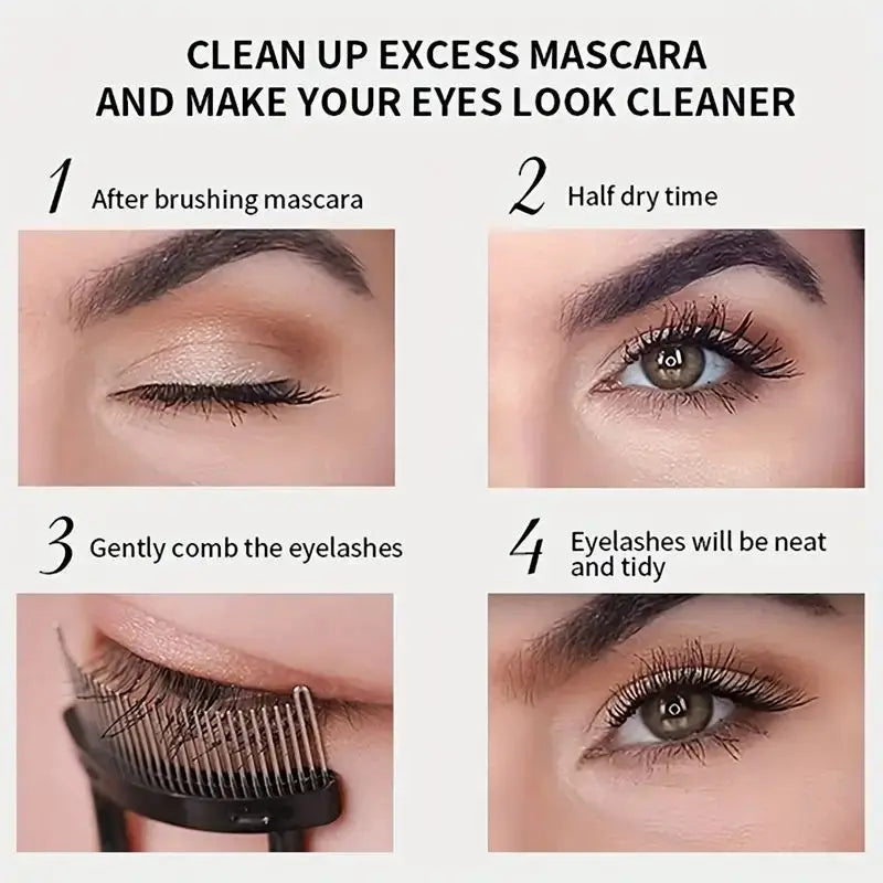 1pc Professional Metal Teeth Separator Black Mascara Eyelash Comb Brush Lash Separator Definer Makeup Tool