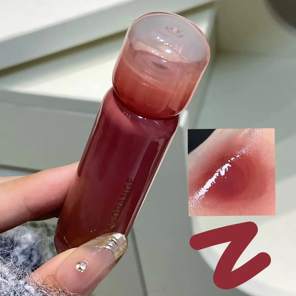 Smoked Grape Purple Red Lip Glaze Mirror Water Lip Gloss Moisturizing Liquid Lipstick Clear Tint Makeup Korean Women Cosmetics