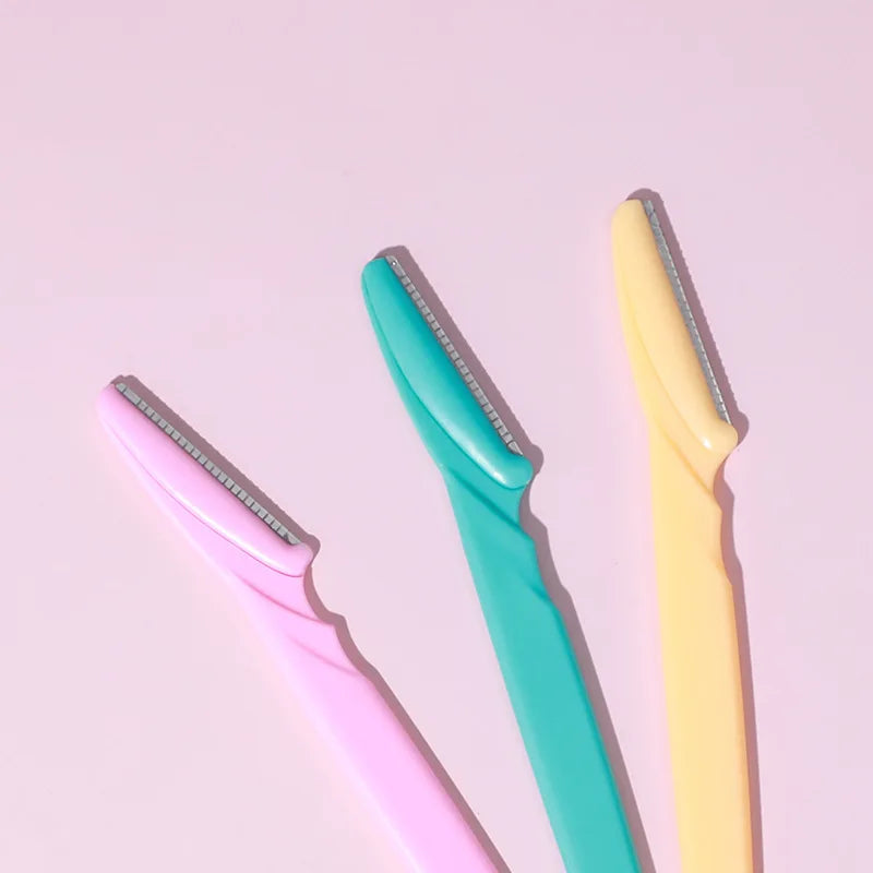 1-10pcs Eyebrow Trimmer Eyebrow Razor Safety Eye Brow Shaping Knife Portable Blades Face Hair Removal Shaver Woman Makeup Tools