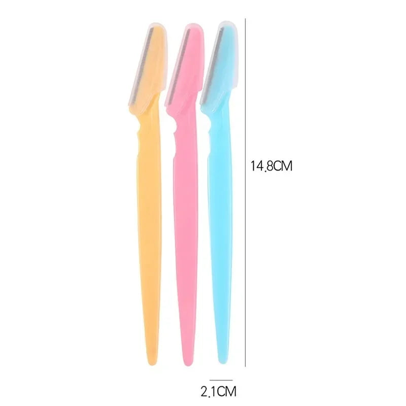 1-10pcs Eyebrow Trimmer Eyebrow Razor Safety Eye Brow Shaping Knife Portable Blades Face Hair Removal Shaver Woman Makeup Tools
