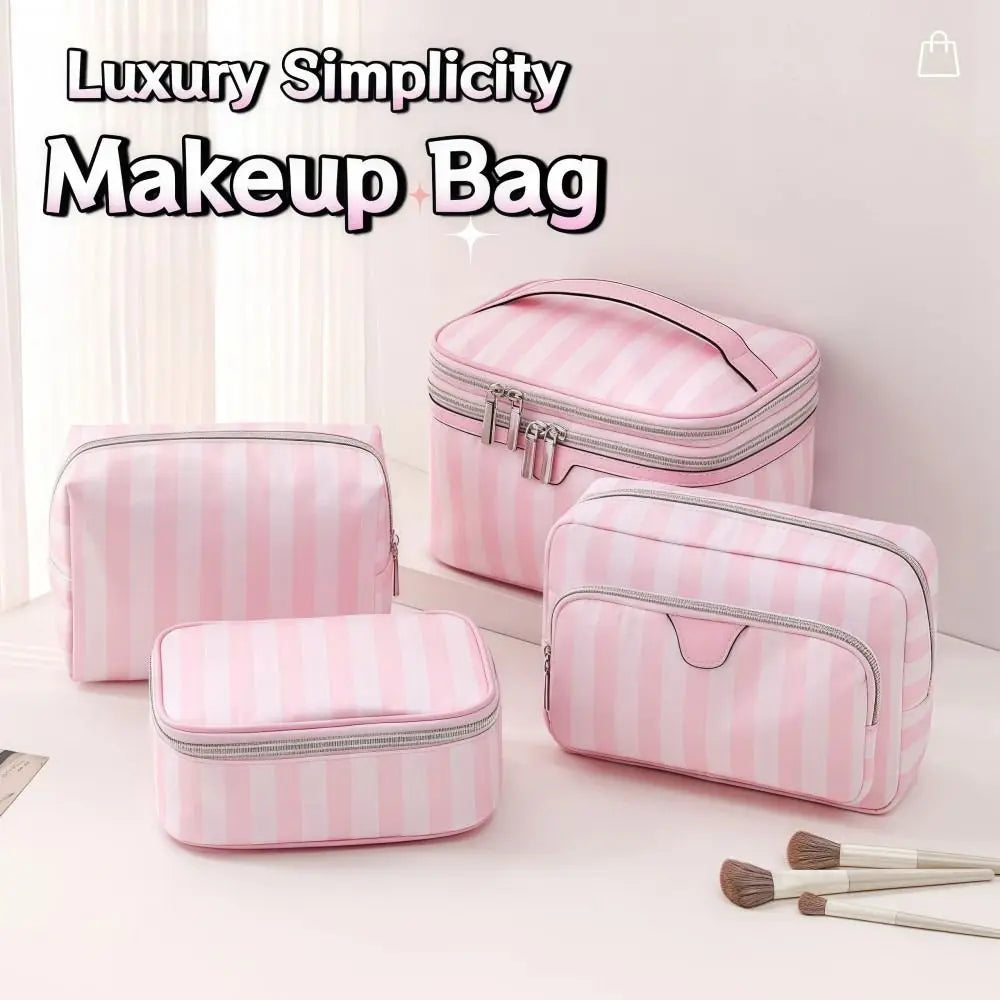 Large Capacity Handheld Makeup Bag Portable Minimalist Style Cosmetic Storage Bag Oxford Cloth Travel Design Wash Bags