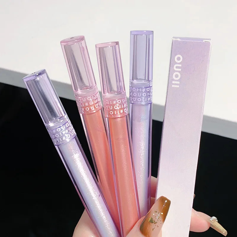 3pcs Set - 3 Colors Chameleon Eyeshadow: Pink, Micro Glitter Purple, Cyan, Chameleon Glitter Eyeshadow Long Lasting Eye Makeup
