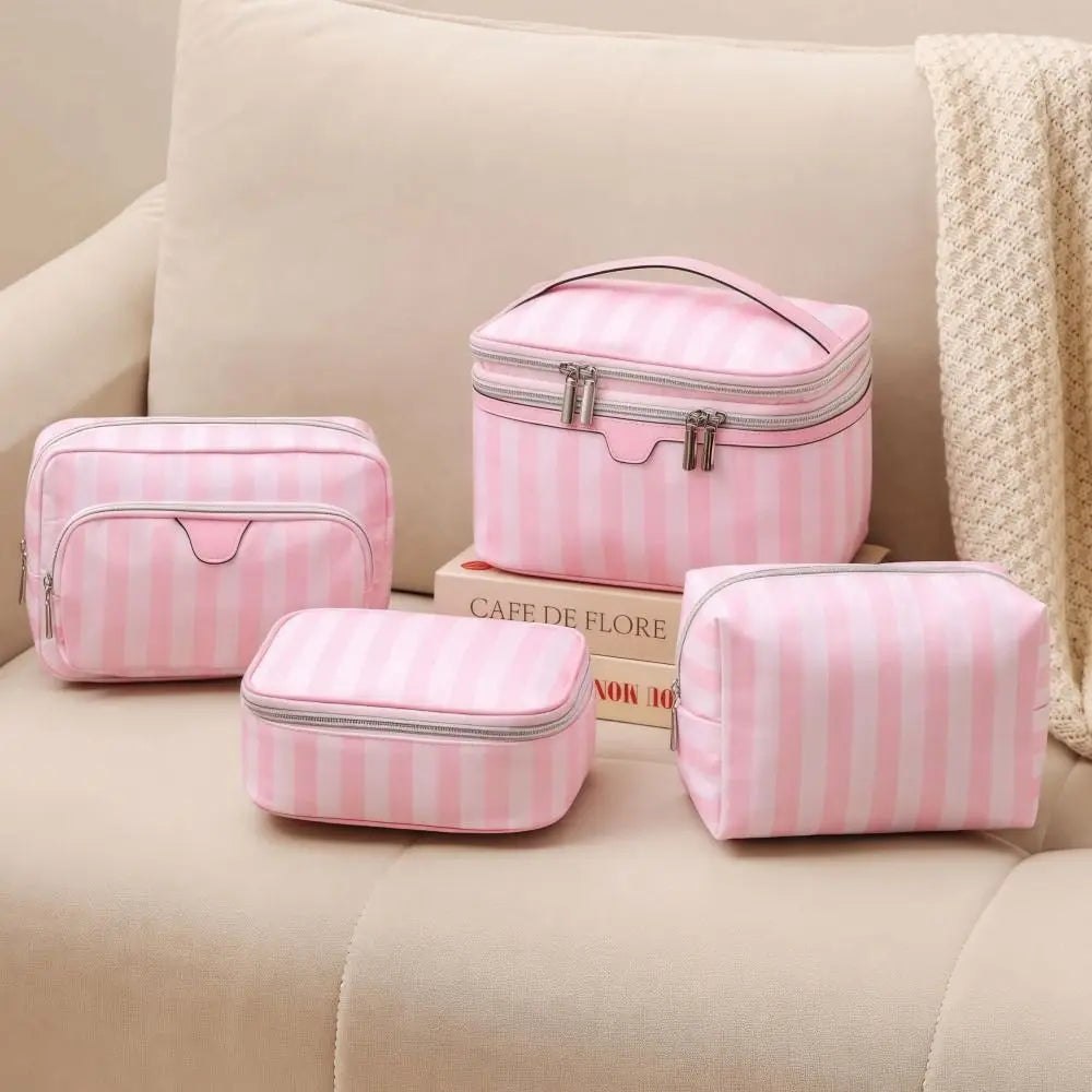Large Capacity Handheld Makeup Bag Portable Minimalist Style Cosmetic Storage Bag Oxford Cloth Travel Design Wash Bags