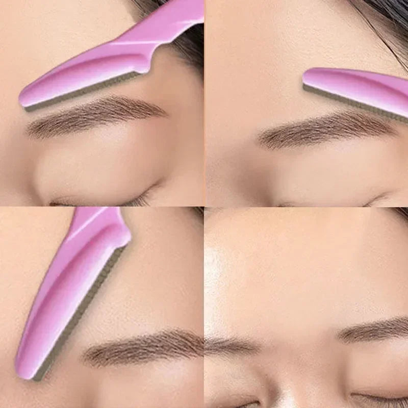 1-10pcs Eyebrow Trimmer Eyebrow Razor Safety Eye Brow Shaping Knife Portable Blades Face Hair Removal Shaver Woman Makeup Tools