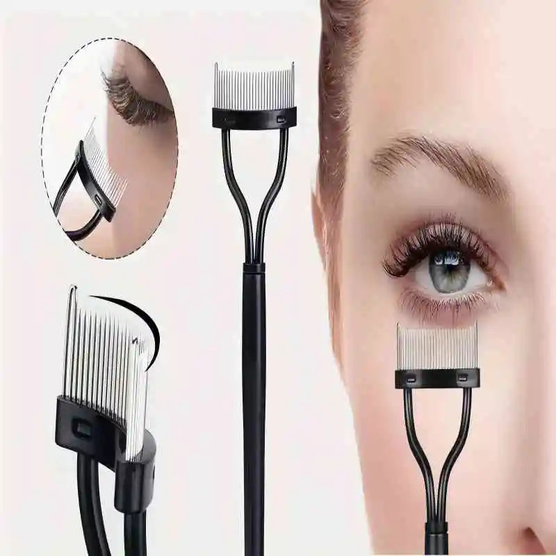 1pc Professional Metal Teeth Separator Black Mascara Eyelash Comb Brush Lash Separator Definer Makeup Tool