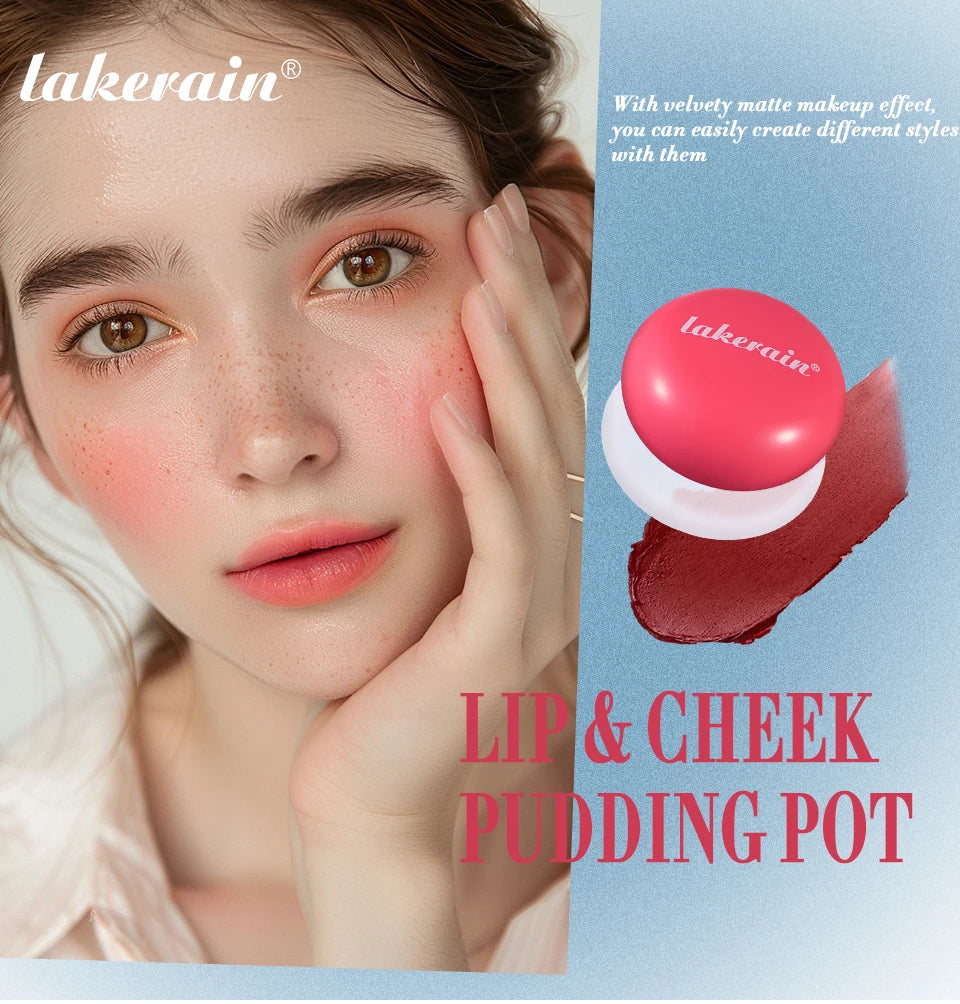 Lip&Cheek Blurry Pudding Pot | Blushed Moment - Baby | Makeup Blush, Buildable Lightweight, Multi-Use Soft Matte Finish | 5g