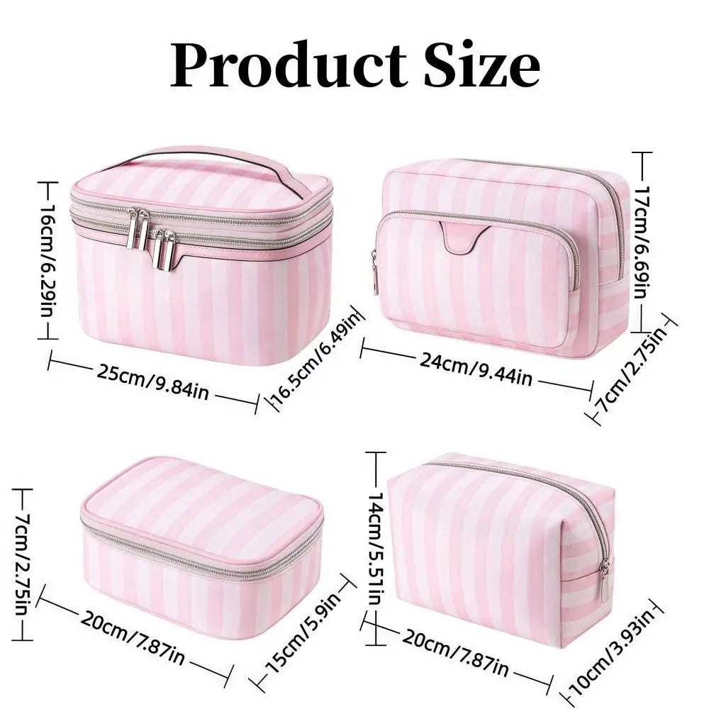 Large Capacity Handheld Makeup Bag Portable Minimalist Style Cosmetic Storage Bag Oxford Cloth Travel Design Wash Bags