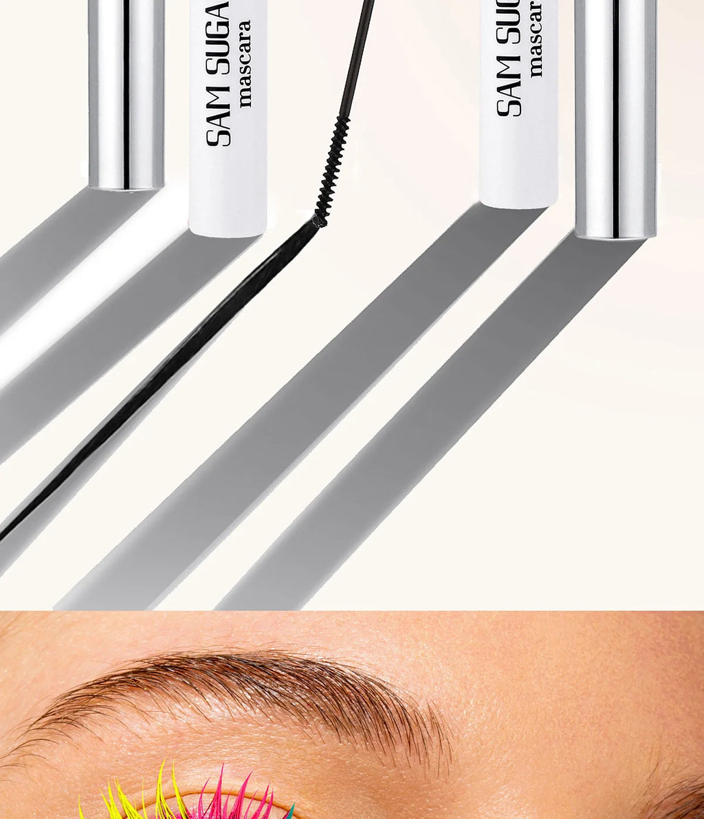 Colorful Curling Mascara Fine Brush Lengthens Eyelashes Thick Waterproof Blue Mascara Natural Eyelash Green Halloween Eye Makeup