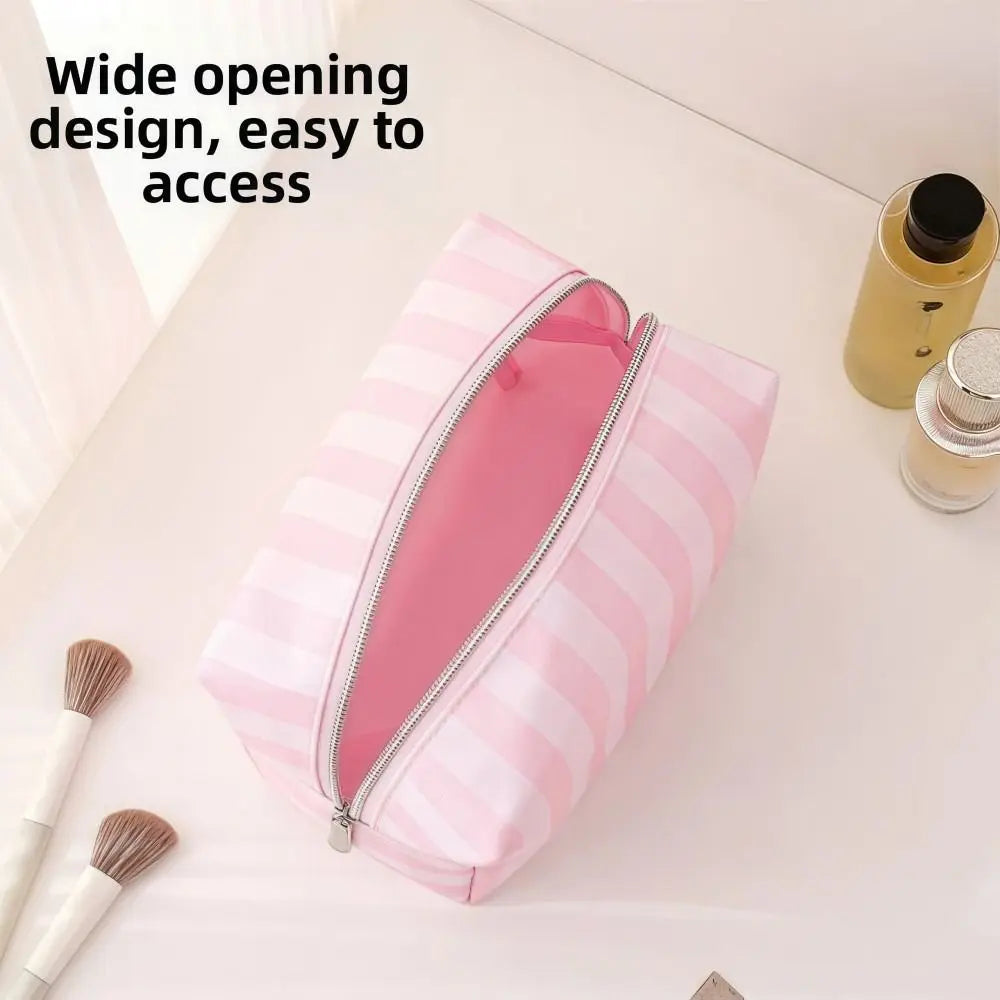 Large Capacity Handheld Makeup Bag Portable Minimalist Style Cosmetic Storage Bag Oxford Cloth Travel Design Wash Bags