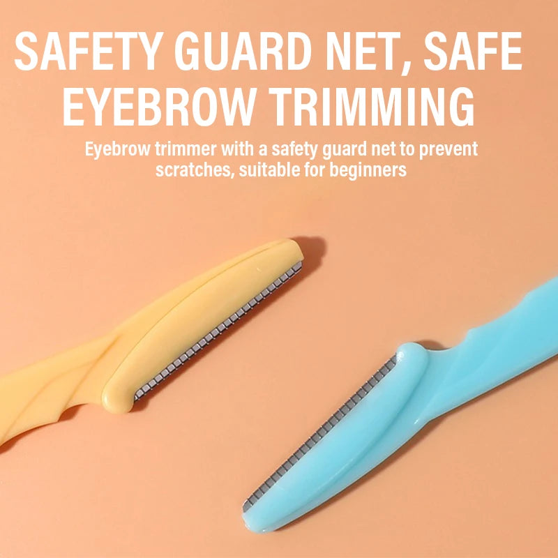 1-10pcs Eyebrow Trimmer Eyebrow Razor Safety Eye Brow Shaping Knife Portable Blades Face Hair Removal Shaver Woman Makeup Tools