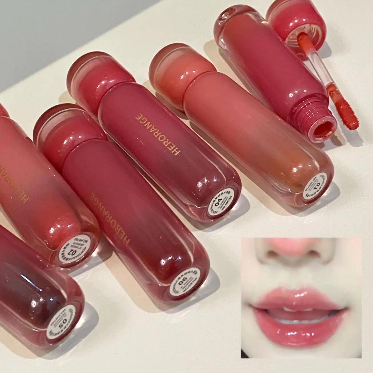 Smoked Grape Purple Red Lip Glaze Mirror Water Lip Gloss Moisturizing Liquid Lipstick Clear Tint Makeup Korean Women Cosmetics