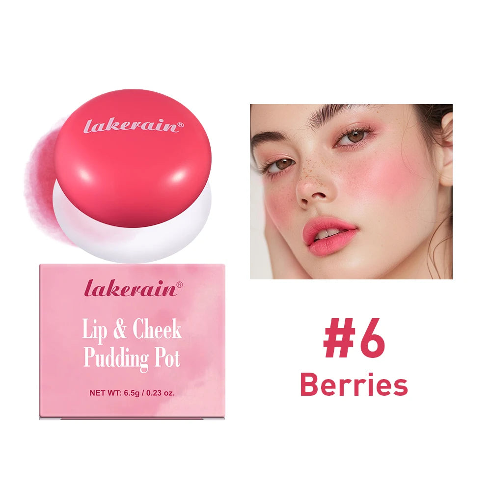 Lip&Cheek Blurry Pudding Pot | Blushed Moment - Baby | Makeup Blush, Buildable Lightweight, Multi-Use Soft Matte Finish | 5g